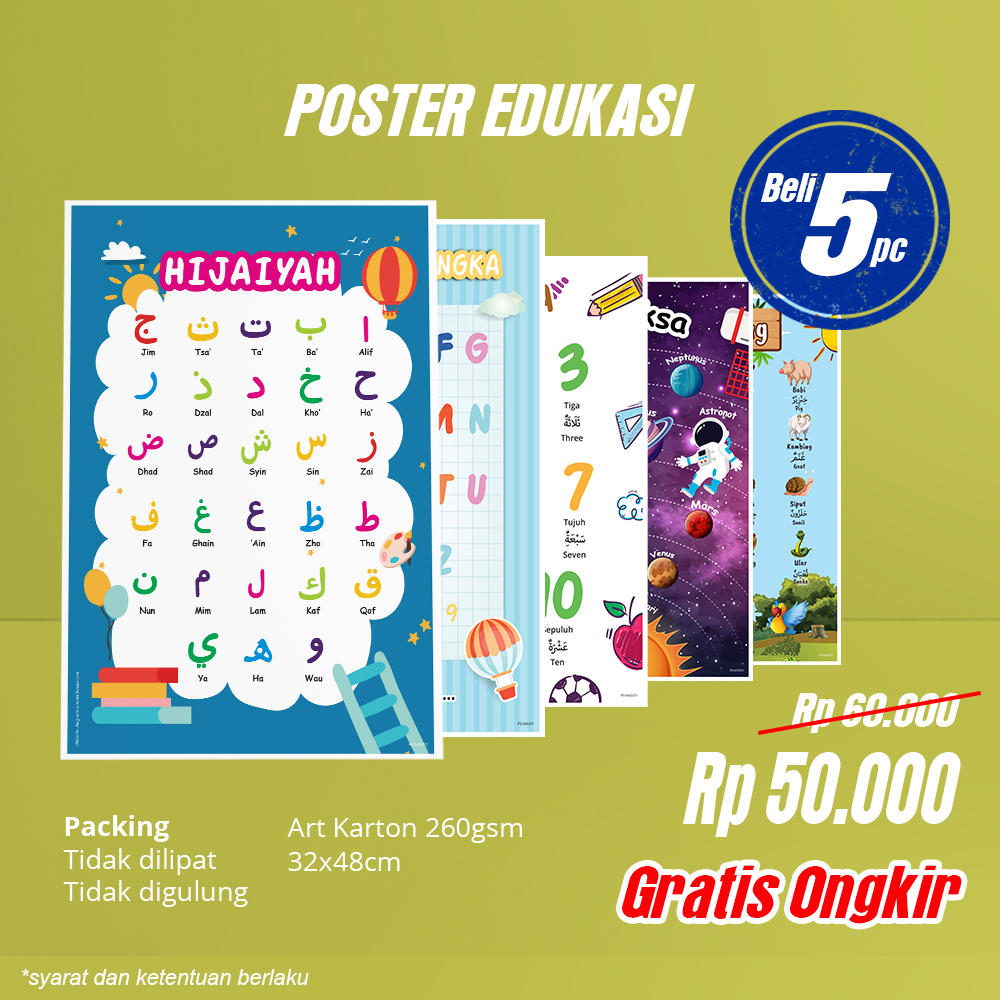 Paket 5 poster edukasi